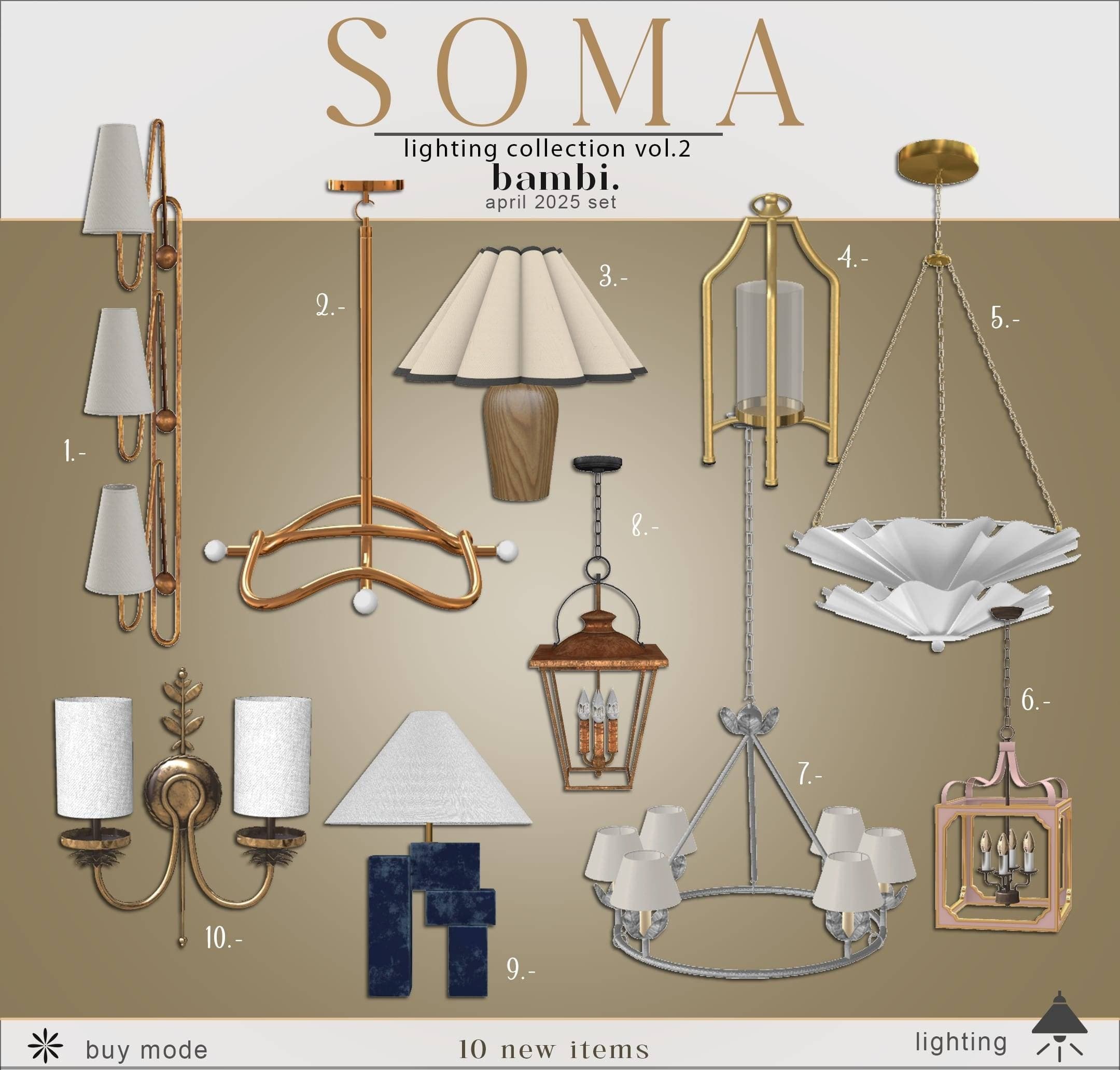 Коллекция светильников Soma Lights Collection Vol.2